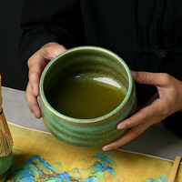 Kits de démarrage traditionnels pour le matcha, comprenant un bol en céramique artisanal de qualité supérieure avec logo OEM, un fouet en bambou Chasen, 4 pièces