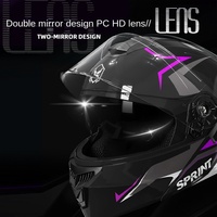 Nouveau casque de moto intégral en ABS pour hommes et femmes, certifié DOT ECE, double visière pour le sport, la course sur route et la conduite