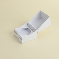 Boîte cadeau rigide de luxe blanche personnalisée avec couvercle, élégante boîte d'emballage pour bougies parfumées, crème pour le visage et articles de soin de luxe