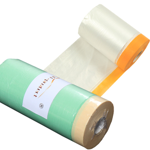 Pellicola Protettiva Pre-Nastrata per Pittori, Rotolo di Plastica Adesiva per Copertura Automobilistica - Product Image 2