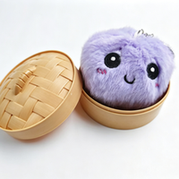 Porte-clés Peluche Squishy 10 cm, Boîte Mystère, Forme de Bao (Bun Dumpling), Jouet Anti-stress Réaliste et Mignon