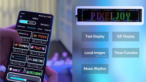 Mini <b>LED</b> <b>Sign</b> Rechargeable Animation Message Screen App Control Programmable Custom Matrix Badge Backpack SDK - Product Image 6