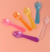Mini cuillères à goûter robustes en plastique courtes de 75mm et 3 pouces, cuillères à goûter pour crème glacée et dessert, cuillères à goûter au yaourt