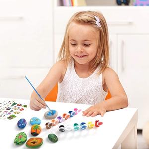 Her şey dahil karanlıkta kızdırma kaya boyama seti DIY çizim oyuncaklar çocuklar için sanat malzemeleri boya ve kaya sanatı için - Product Image 5