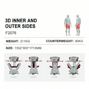 Attrezzatura Fitness 3D con Selezione del Carico a Perno, Macchina per Esercizi Adduttori e Abductori, Macchina per Cosce Interne ed Esterne, Attrezzatura per Allenamento della Forza - Product Image 2