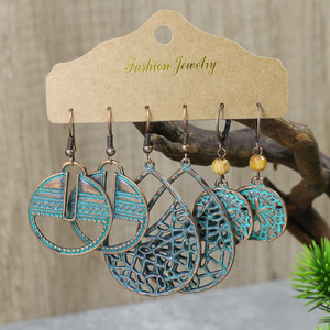 Bohemian <b>Drop</b> Earrings Alloy Tassel Women's Party Jewelry Fashion Statement Earrings - Product Image 3