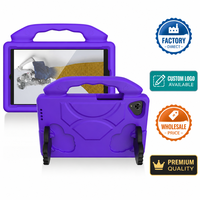 Étui pour tablette en caoutchouc EVA style diamant avec béquille et bandoulière pour iPad Air 13 M4 2026, idéal pour les enfants
