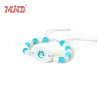 Gelang Tiket Akses Kontrol Khusus NFC Elastis Berwarna-warni dengan Manik-manik Bulat NTAG 213 NTAG 215 NTAG 216