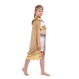 Costume da Regina Egiziana Sexy <span class=keywords><strong>per</strong></span> Bambine, Set <span class=keywords><strong>per</strong></span> Cosplay TV e <span class=keywords><strong>Cinema</strong></span>, in Poliestere Oro e Bianco, <span class=keywords><strong>per</strong></span> Feste di Halloween - Product Image 3