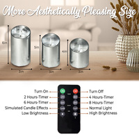 Ensemble de bougies sans flamme Bougie rechargeable par USB Lampe télécommandée Bougies avec minuterie et gradateur Lampe de décoration de Noël