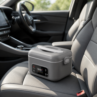 Boîte à lunch électrique sans fil 1300 ml, chauffe-plat rechargeable avec pot intérieur en acier inoxydable et fonction minuterie pour pêcheurs et bateaux de pêche