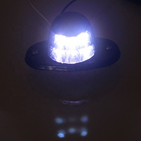 Véhicule Camion Remorque Chrome Peinture Métal Cadre 12v 24v Lumineux 6Led Blanc Licence Lumière