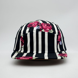 Chapeau de camp de course pour femme à la mode personnalisée Casquette de baseball à profil moyen 5 panneaux Impression de <span class=keywords><strong>fleurs</strong></span> à bord en daim pour la pêche à la plage en plein air - Product Image 3
