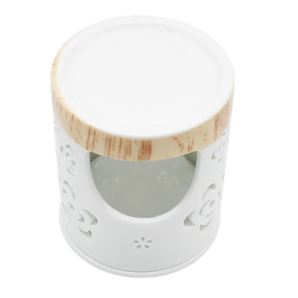 novelty gifts adult ceramic candle diffuser ceramic candle jars white Essential Wax Melt Tealight Candle Warmer