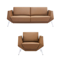 Meubles de bureau de haute qualité, salle de réunion exécutive commerciale, style moderne, canapé de bureau moderne en cuir de luxe