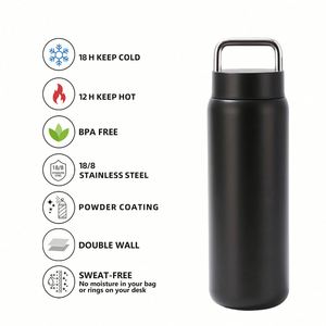 Custom Camping 600ml Insulated Vacuum <b>Flask</b> 20oz Tumbler Double Wall Stainless Steel Sports Water Bottle With Lid - Product Image 4
