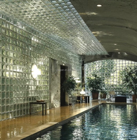 JSSUPER Vert Verre Brique Cristal Brique Partition Net Rouge Art Carré Solide Transparent Glace Motif Hot Melt Brick