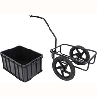 Remorque utilitaire pour vélo, chariot de transport de marchandises, chariot à bagages en acier pour vélo, grand chariot à outils roulant