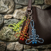 Porte-clés libellule personnalisé en paracorde coloré, fait main, avec cordon tressé en nylon, accessoire de sac pour cadeaux