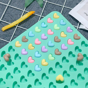 Silicone Baking Pad Cho Ăn Vật Nuôi Pad 255 Lỗ Mini Hình Trái Tim Sô Cô La Kẹo Khuôn, Hình Trái Tim Thức Ăn Vật Nuôi Công Cụ Làm - Product Image 5