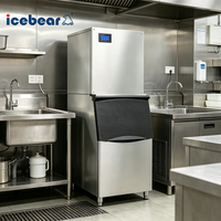 Machine à glaçons commerciale de 500 kg en acier inoxydable de qualité alimentaire, type à eau, pour la restauration