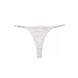 Conjunto de Tanga Sexy de Cintura Alta para Mujer, Sin Costuras, Talla Grande, Encaje Transparente, Seguro para el Período - Product Image 4