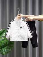 Nouvel Ensemble Décontracté Deux Pièces de Sport et Loisirs pour Garçons 2025, Costume Élégant pour Bébé, Vêtements Printemps-Automne pour Enfants, Idéal pour le Sport