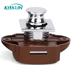 Loquets à bouton-poussoir en plastique ABS brun pour armoires, bateaux, camping-cars, caravanes, poignées de porte - Product Image 3