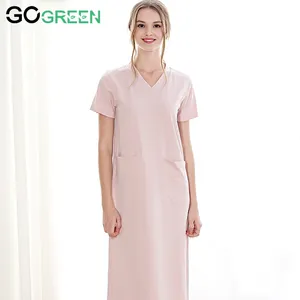 High Quality Women Soft Pajamas Long Sleeve Night Lounge Wear Nightdress