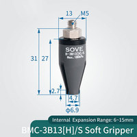 BMC-3B13[H]/S Pince souple pneumatique à trois doigts, mâchoire souple, ventouse robotique sans marquage