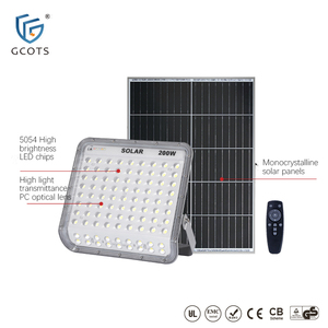 100W 200W Solar LED <b>Flood</b> <b>Light</b> for Stadium Sports 1500lm, Built-in 20AH Battery Aluminum Construction IP65 Rating - Product Image 3