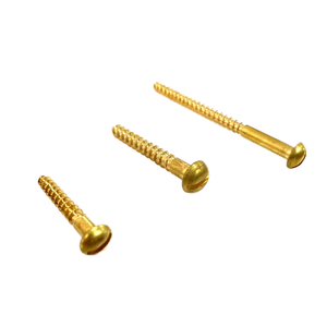 Wholesale <b>Flat</b> Head M5 Brass Wood <b>Screws</b> DIN96 Available in Metric and Inch Sizes with Class Eight Strength for Secure Use - Product Image 1