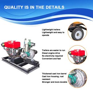 Pompe à eau pour l'irrigation, surpresseur d'irrigation, pompe diesel 3000 m³/h pour système d'irrigation agricole, 8 CV - Product Image 3