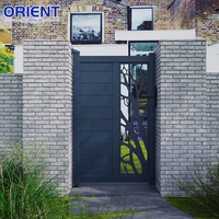 Clôture de jardin moderne en aluminium, panneau d'intimité, petit portail, portail motorisé en aluminium imperméable à l'eau, portail à persiennes personnalisé