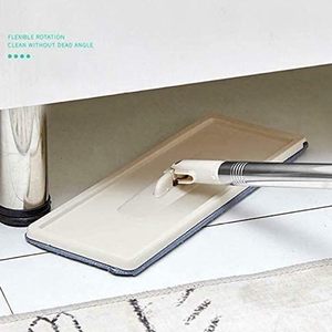 High Quality Stainless Steel Flat <b>Mop</b> with Self-Wringer and Telescopic Handle Magic Squeeze for <b>Dry</b> Wet Cleaning Home Use - Product Image 2