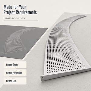 Panneau de mur rideau incurvé perforé en aluminium sur mesure, design industriel extérieur - Product Image 3