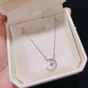 Collar de Cadena Xinflyer, Nuevo y Moderno, con Dije de Luna y Estrella en Plata 925, Joyería de Moda - Product Image 4