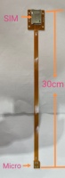 Cable Extensor de Tarjeta Micro a SIM de 30CM de Alta Calidad con Refuerzo FR4