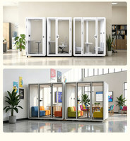 Cabine téléphonique insonorisée pour bureau, pod de confidentialité avec isolation acoustique de 30-35 dB pour appels vidéo privés, poste de travail moderne