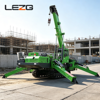 Mini-grue araignée à faible pression au sol, 3 tonnes, 7 tonnes, avec patins larges pour levage sur sol souple
