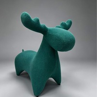 Tabouret en forme de renne de dessin animé pour enfants, siège cadeau pour salon, décoration de magasin, espace commercial