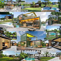 Villa moderne préfabriquée de 6,5 m x 8 m de haute qualité avec structure en acier respirante, 2 chambres et design de maison à panneaux sandwich