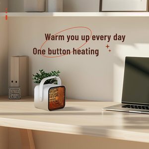 Draagbare elektrische mini PTC-verwarmer Snelle verwarming Bescherming tegen oververhitting Digitale bediening EU-stekker Energiebesparend Thuis Slaapkamer Desktop - Product Image 2