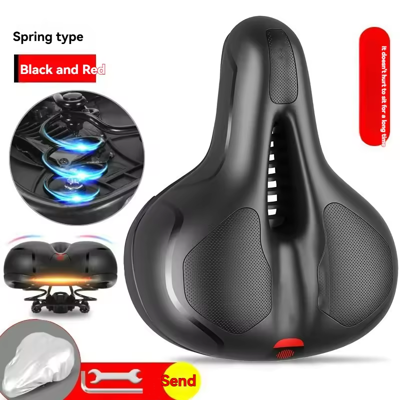 Version Silicone, Absorption des Chocs à Ressort Noir - Rouge