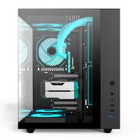 Casing komputer game kaca Tempered ATX tren baru 2025 Oem Odm Casing game Pc Desktop kabinet Mid Tower