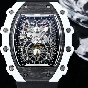 Reloj de Pulsera Mecánico de Fibra de Carbono de 48 mm para Hombre, de Calidad de Relojería de Lujo de Primera Clase - Product Image 4