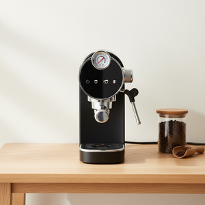 Cafetera Espresso Eléctrica Semiautomática Premium Moderna <span class=keywords><strong>con</strong></span> Diseño Curvo, Luz Ambiental Táctil <span class=keywords><strong>de</strong></span> Color, para Baristas Caseros, Cocina - Product Image 1