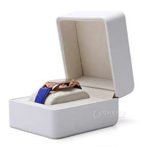 Caja de Exhibición para Relojes Negra de Lujo, Caja de Regalo para Relojes con Logotipo Personalizado, Caja de Almacenamiento para Relojes de Cuero PU - Product Image 1