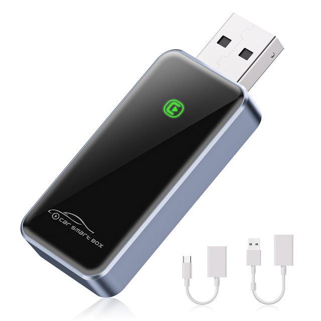OEM ODM USB CarPlay Adapter Dongle 2-in-1 with Voice Control & GPS for Cars 2016 iPhone Android Auto