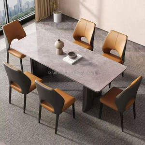 Modern European Design <b>Kitchen</b> Dining Chairs Stock Metal Home Dining <b>Table</b> Furniture in Various Colors for Dining Living Home - Product Image 5